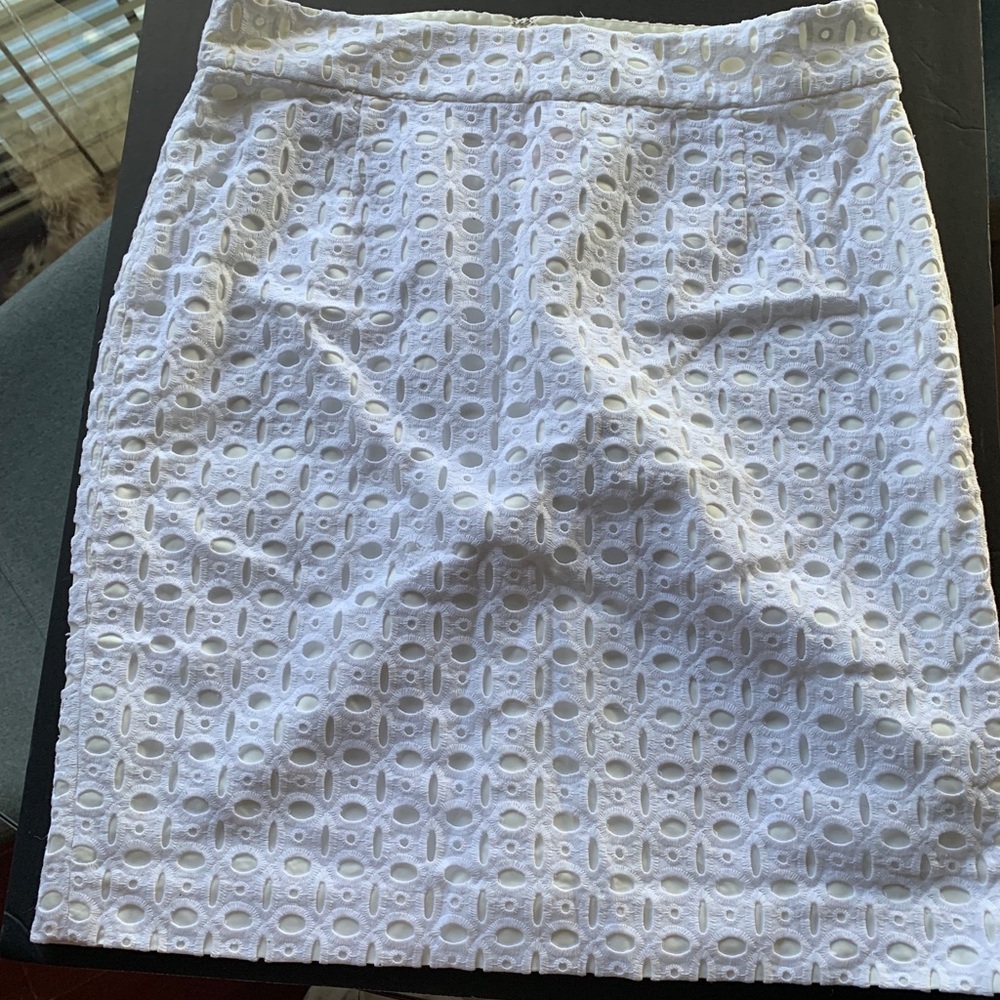 Banana Republic Lace Pencil White Skirt NWT 10P